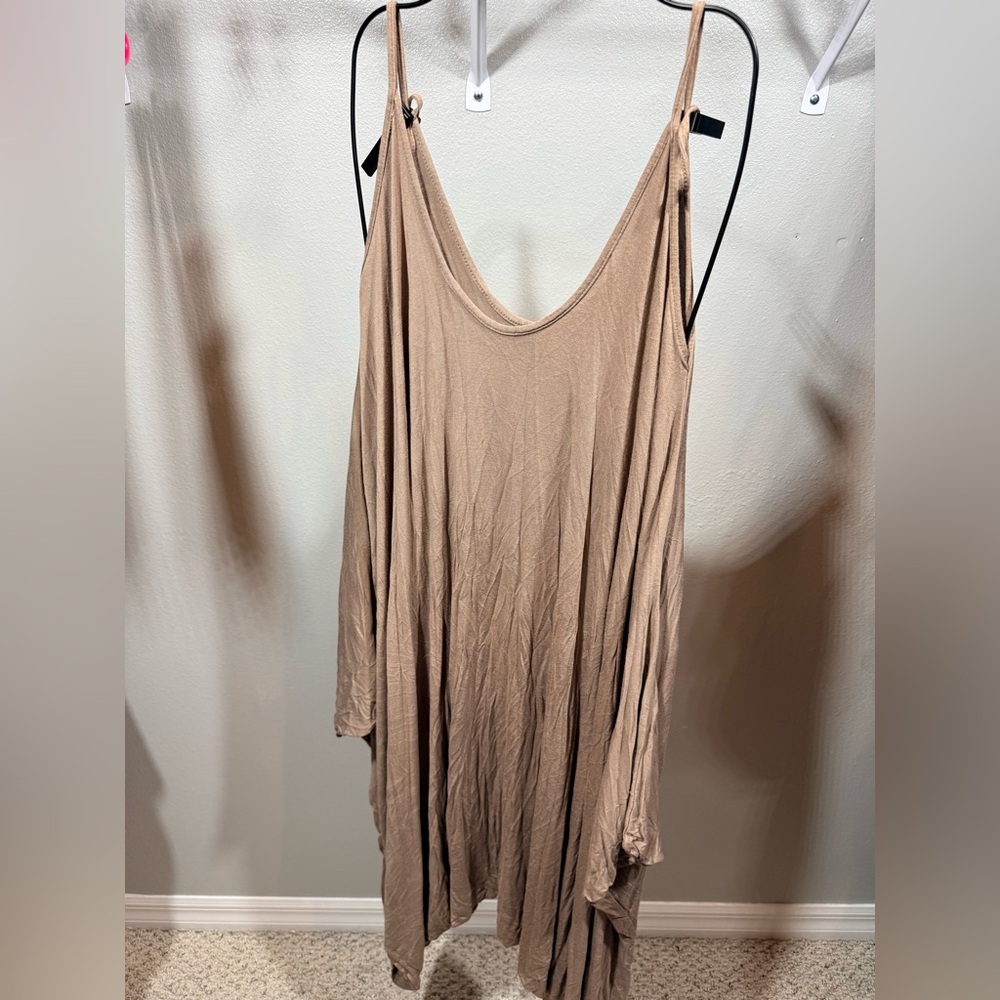 Flowy Tan Harem Jumpsuit